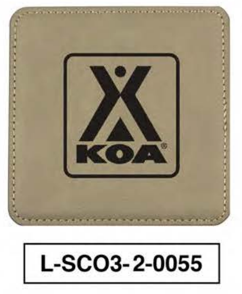 KOA LEATHERETTE SQUARE COASTER
