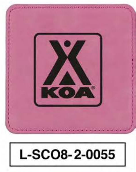 KOA LEATHERETTE SQUARE COASTER