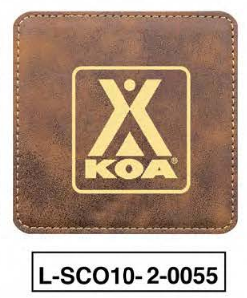KOA LEATHERETTE SQUARE COASTER