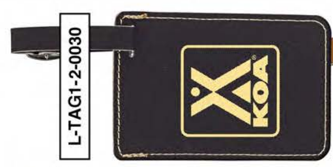 KOA LEATHERETTE LUGGAGE TAG - L-TAG-2-0030