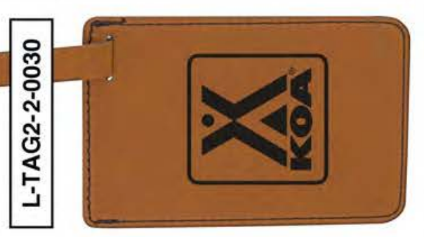 KOA LEATHERETTE LUGGAGE TAG - L-TAG-2-0030