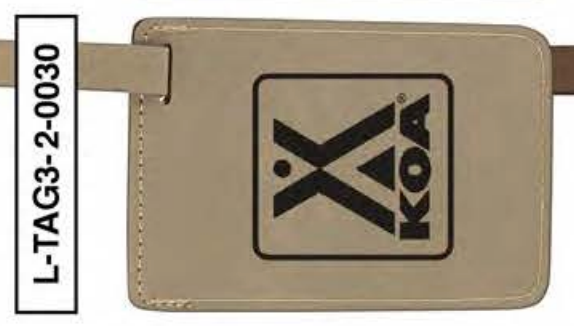 KOA LEATHERETTE LUGGAGE TAG - L-TAG-2-0030