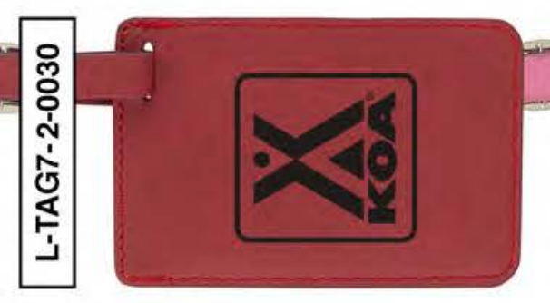 KOA LEATHERETTE LUGGAGE TAG - L-TAG-2-0030