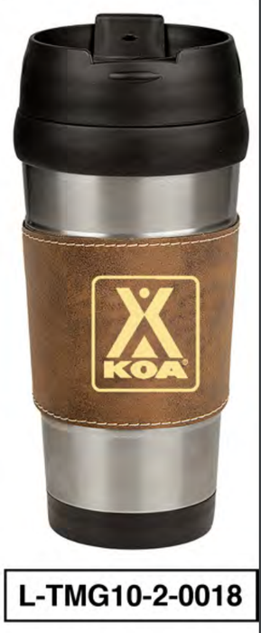 KOA LEATHERETTE 16oz TRAVEL MUG - L-TMG9-2-0018