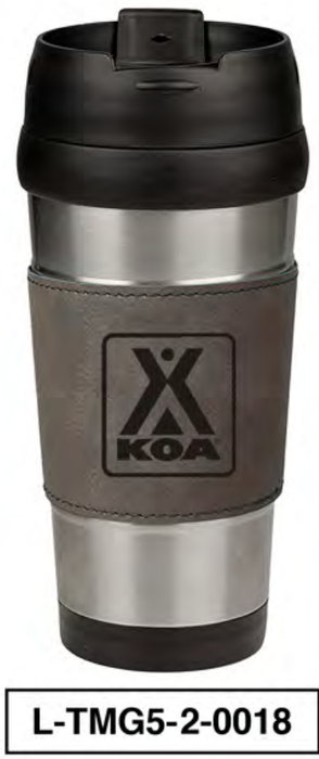 KOA LEATHERETTE 16oz TRAVEL MUG - L-TMG9-2-0018