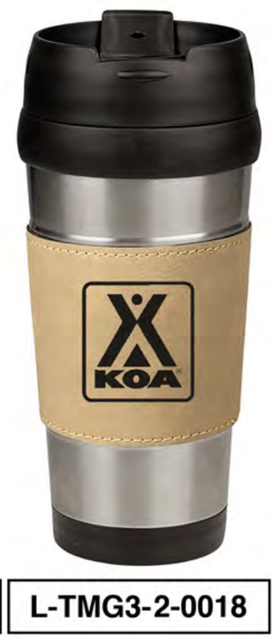 KOA LEATHERETTE 16oz TRAVEL MUG - L-TMG9-2-0018