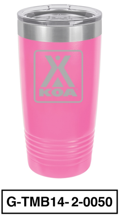 KOA POLAR CAMEL 20oz VACUUM INSULATED TUMBLER WITH CLEAR LID - G-TMB11-2-0050