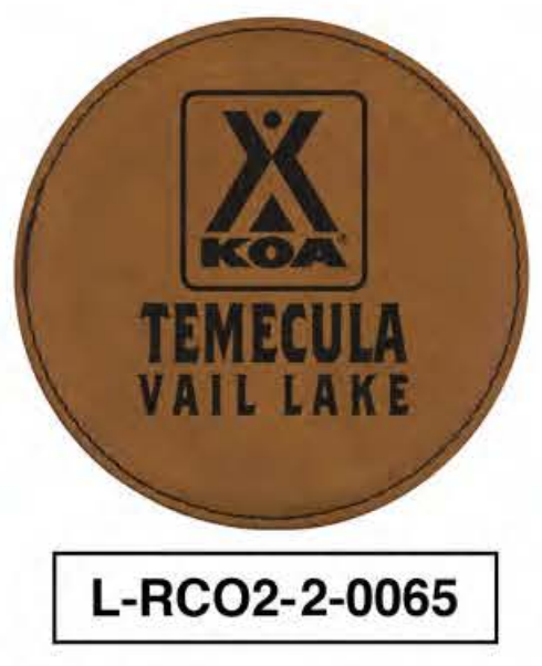 LEATHERETTE ROUND COASTERS (12 UNITS PER CASE)