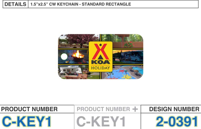 THUNDER BAY KOA KEYCHAIN (12 PER CASE) - C-KEY1 2-0391