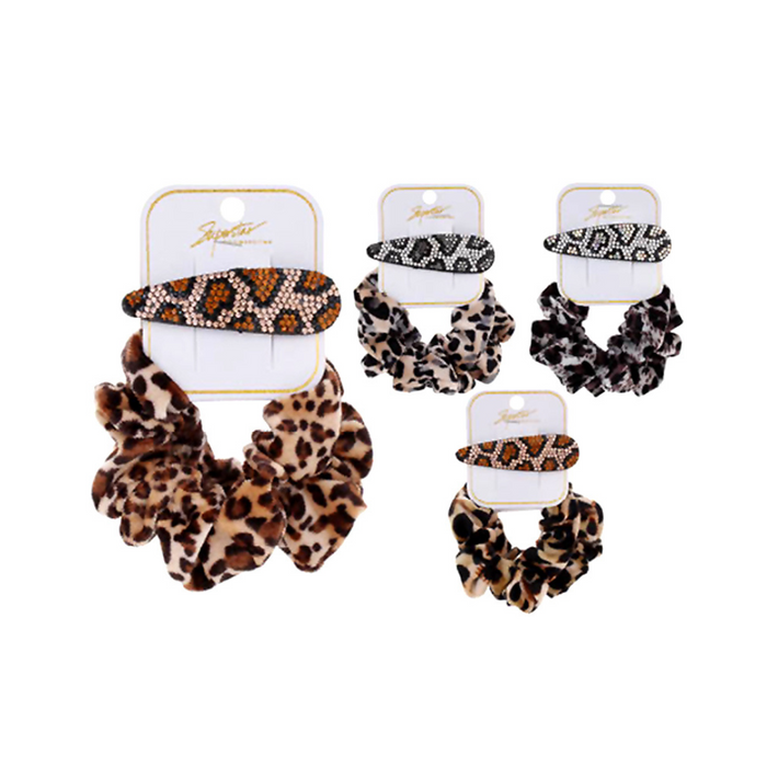 2pk Clip & Scrunchie 4 assorted styles