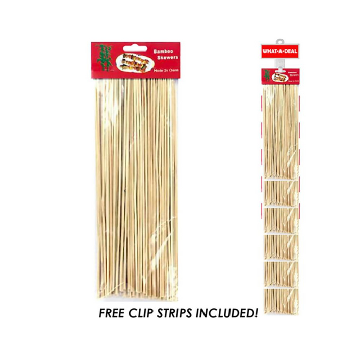 24pc BBQ Skewers/100pc with 2 clip strips