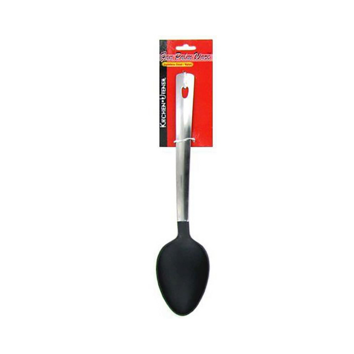 12" Plastic Spoon Metal Handle
