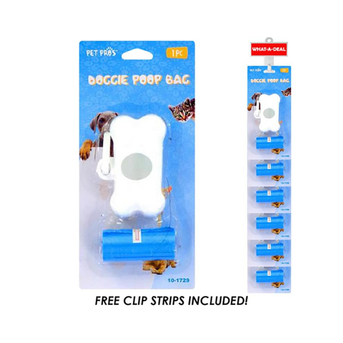24pc Doggie Poop Bags with 2 clip strips