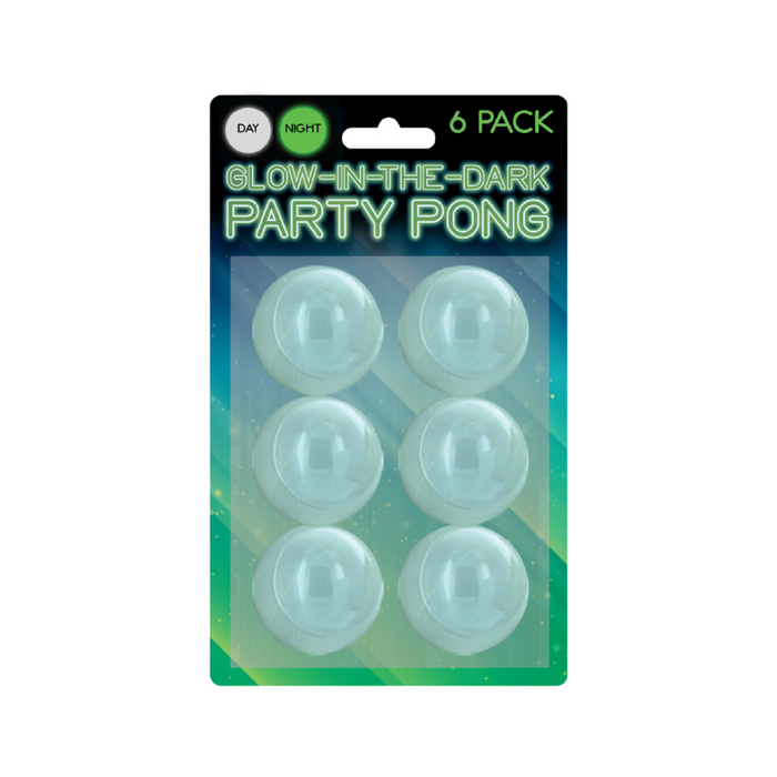 Glow In the Dark Ping Pong Balls 6 Pc