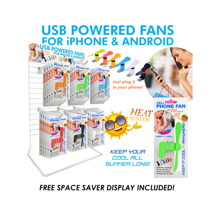 Cell Phone Fan with Display