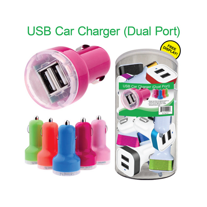 36pc Dual Port Car Charger Tub