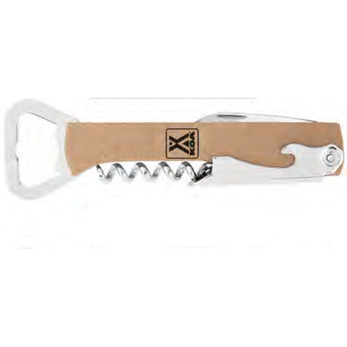 KOA Leatherette Corkscrew Bottle Opener