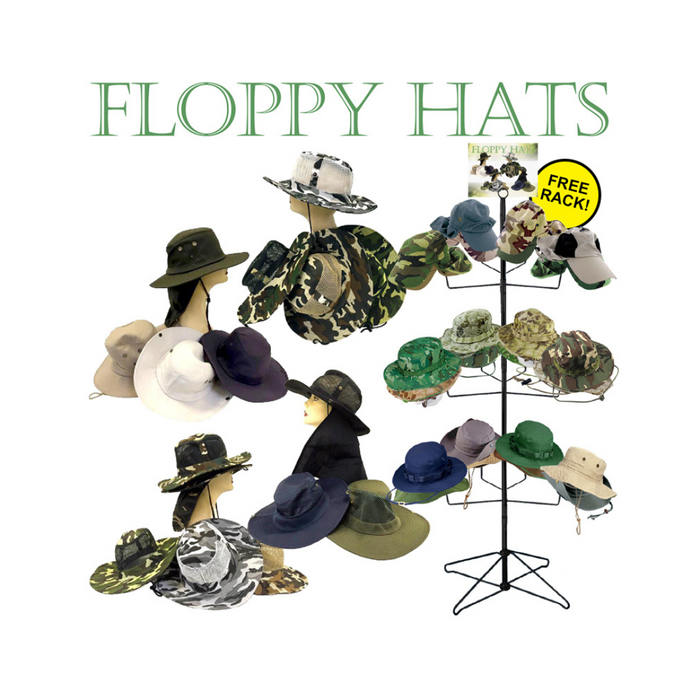 96pc Floppy hat display