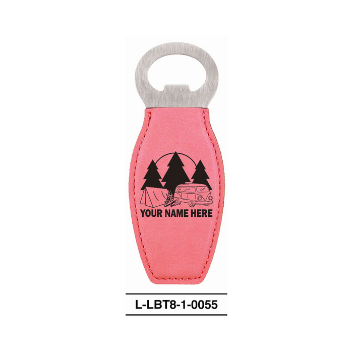 LEATHERETTE BOTTLE OPENER MAGNET - "VW BUS"
