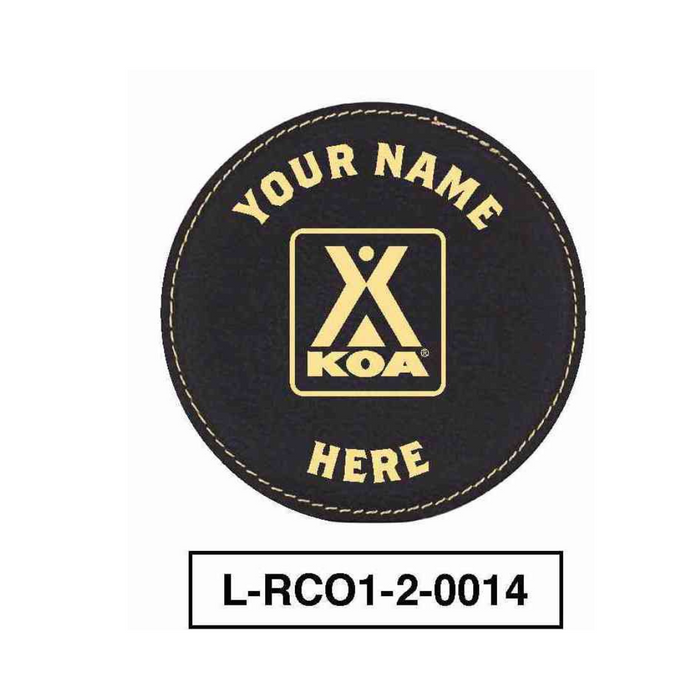 KOA LEATHERETTE ROUND COASTER SET of 6