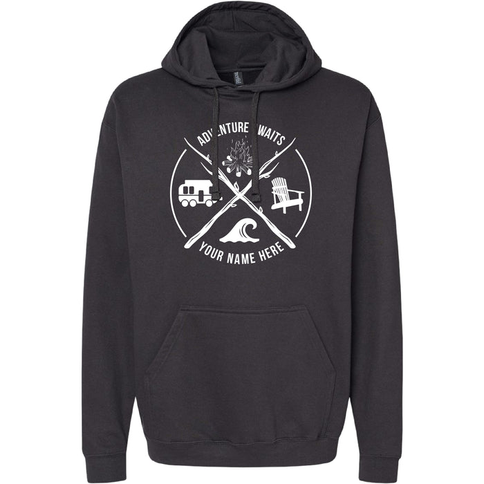 CROSSED STICKS ADVENTURE AWAITS HOODIE