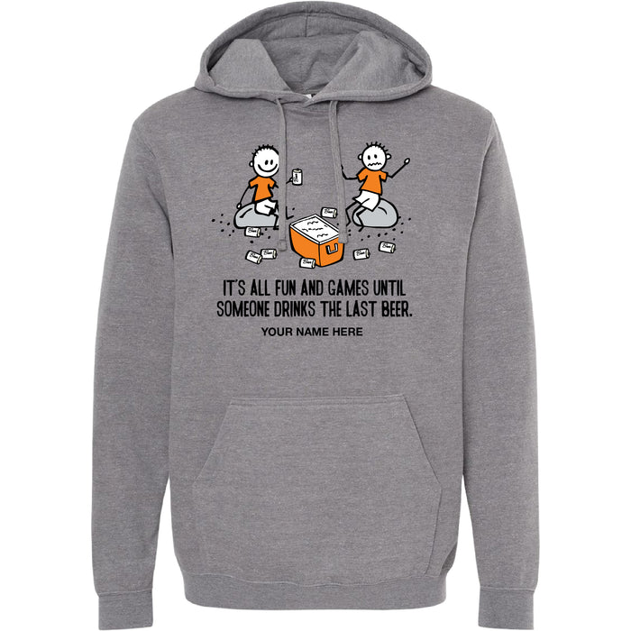 FUN AND GAMES BEER HOODIE