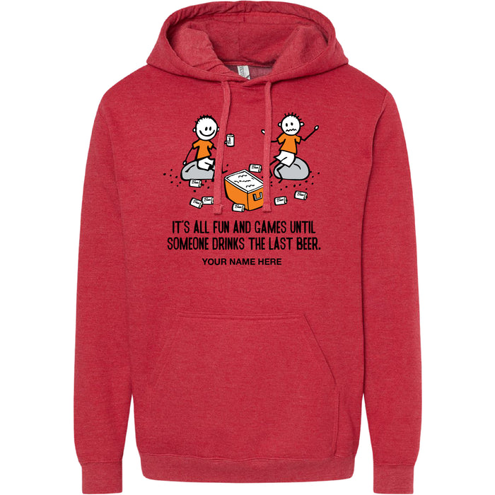 FUN AND GAMES BEER HOODIE