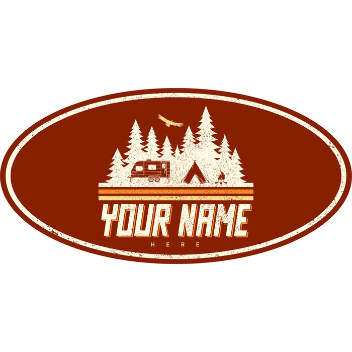 RETRO MOUNTAINS - CAMP - VINYL STICKER