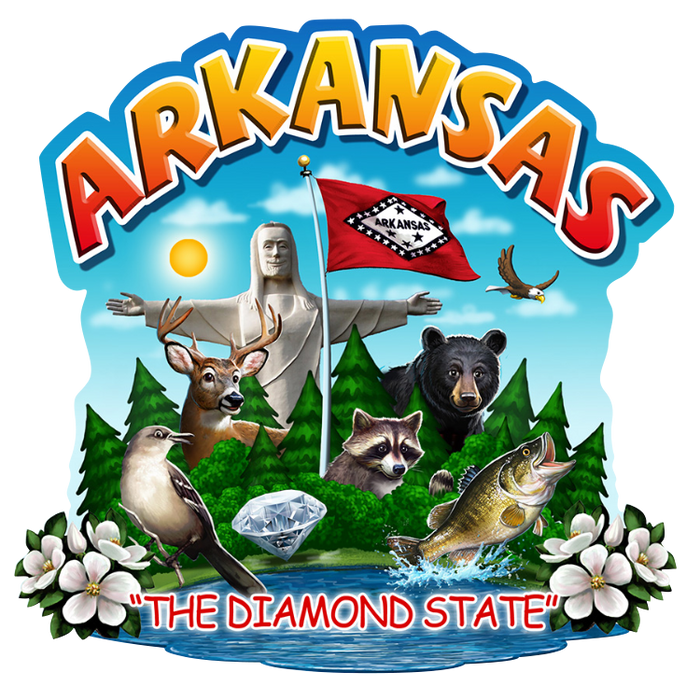 STATE MONTAGE MAGNET - ARKANSAS SMM104