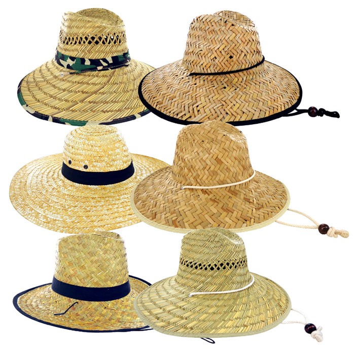 48pc Straw hat assortment with display