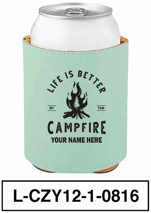 LEATHERETTE CAN COZY - "LIFE IS BETTER"