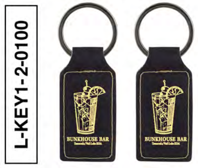 LEATHERETTE KEYCHAIN (12 UNITS PER CASE)