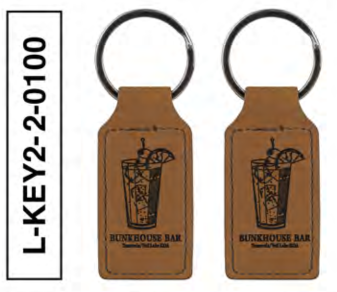 LEATHERETTE KEYCHAIN (12 UNITS PER CASE)