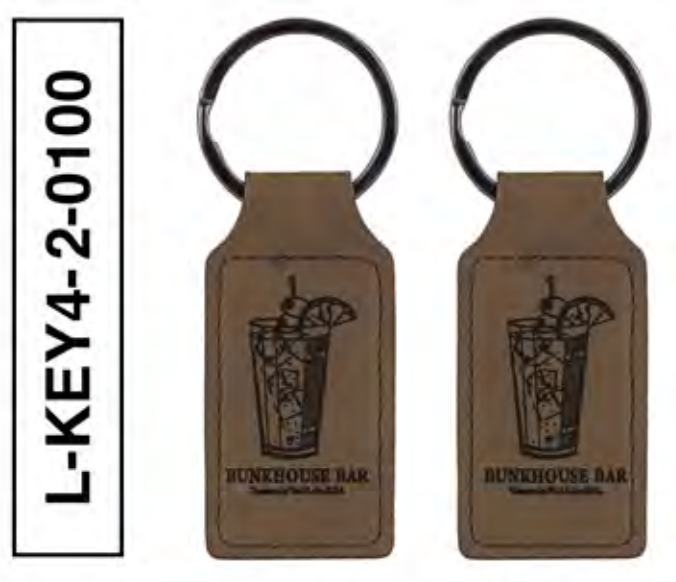 LEATHERETTE KEYCHAIN (12 UNITS PER CASE)