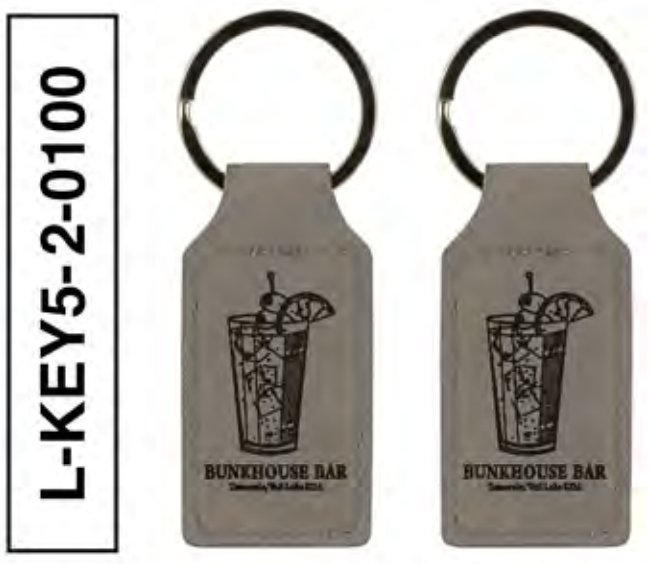 LEATHERETTE KEYCHAIN (12 UNITS PER CASE)