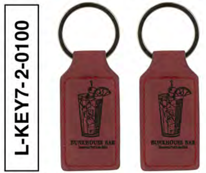 LEATHERETTE KEYCHAIN (12 UNITS PER CASE)