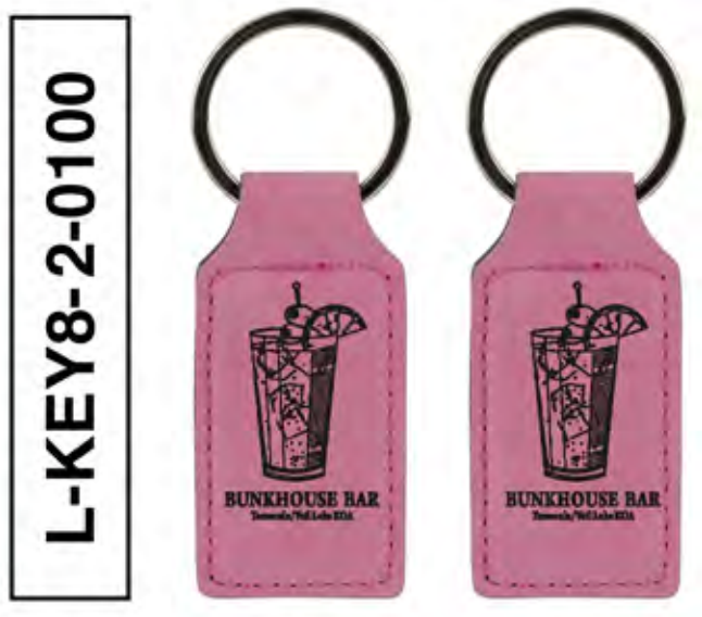 LEATHERETTE KEYCHAIN (12 UNITS PER CASE)