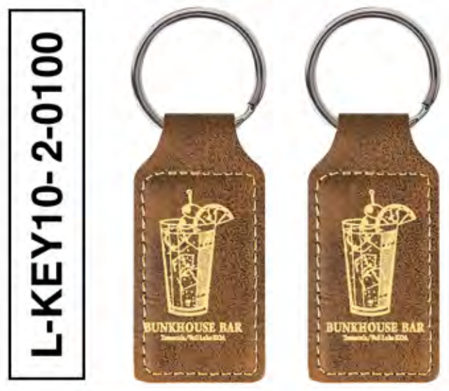 LEATHERETTE KEYCHAIN (12 UNITS PER CASE)