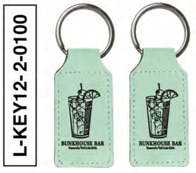 LEATHERETTE KEYCHAIN (12 UNITS PER CASE)