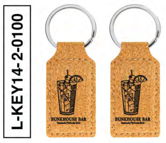 LEATHERETTE KEYCHAIN (12 UNITS PER CASE)