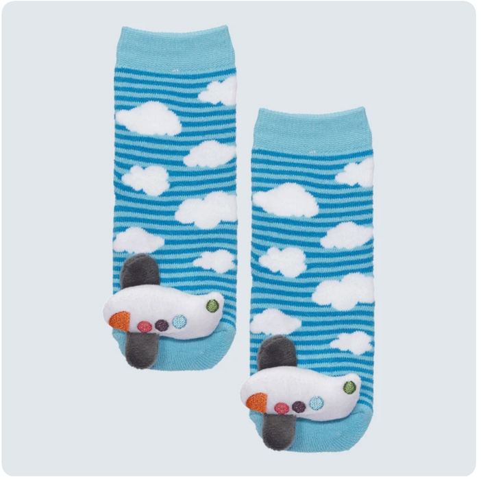 MESSY MOOSE BABY AIRPLANE SOCKS  - 27018