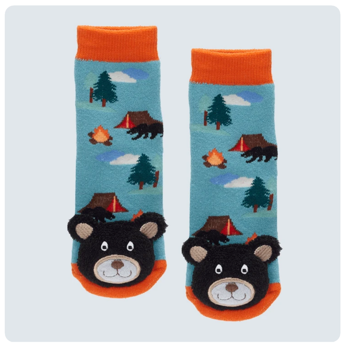 MESSY MOOSE CAMPFIRE BLACK BEAR SOCKS - 27052