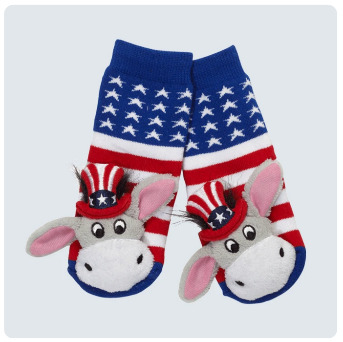 MESSY MOOSE STARS AND STRIPES DONKEY SOCKS - 27005