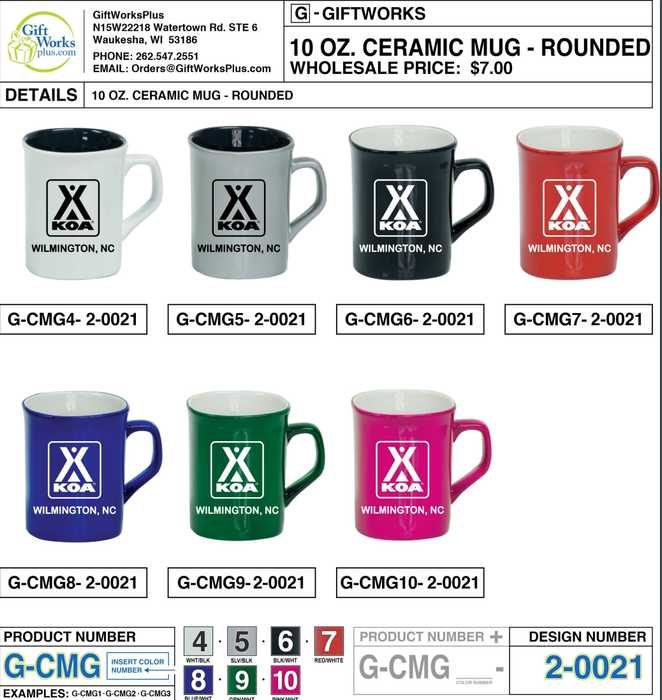 Copy of 10 OZ CERAMIC MUG - G-CMG (6 UNITS PER CASE)