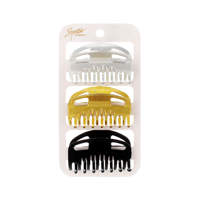Jaw Clips 3pk, 3 colors