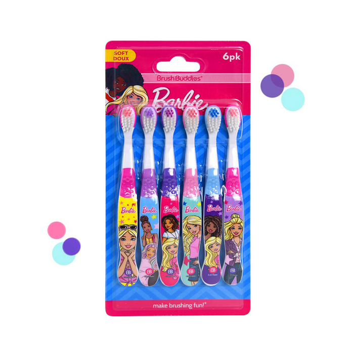 6pc Barbie Tooth Brushes