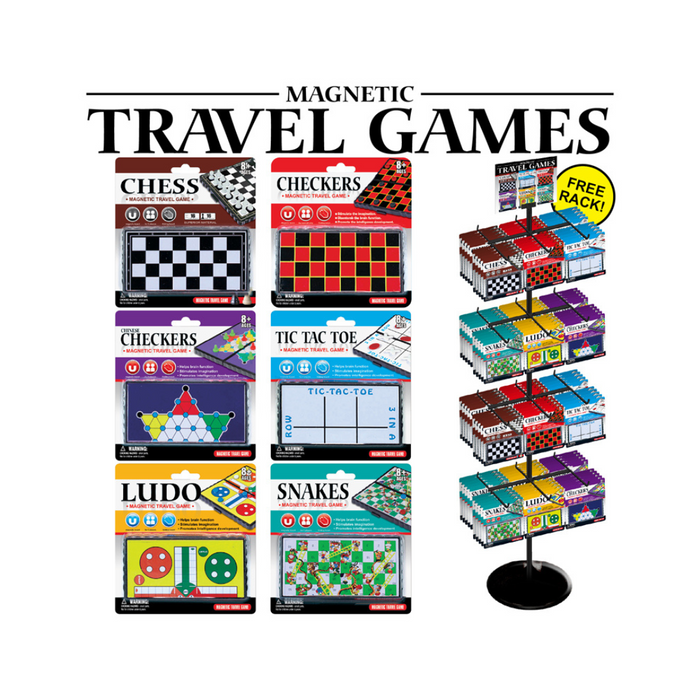 240pc Magnetic Travel Games Display