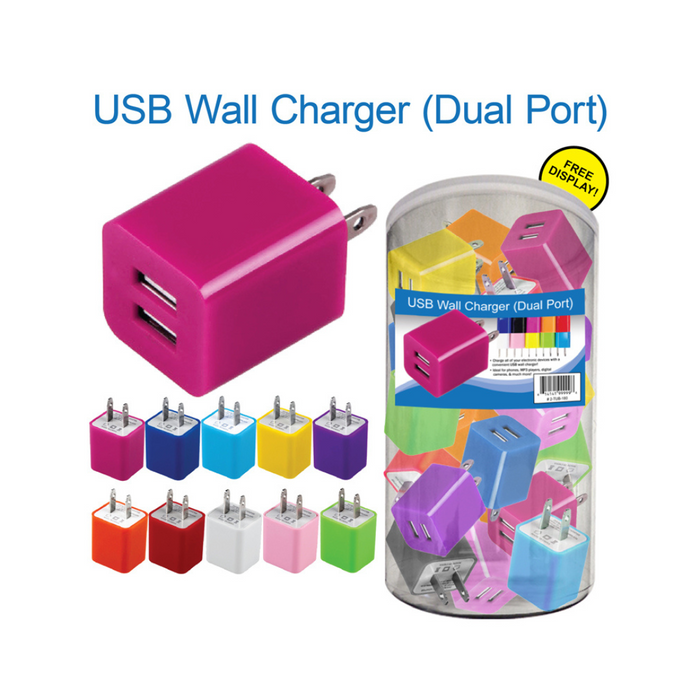 36pc Dual Port Wall USB Charger Tub