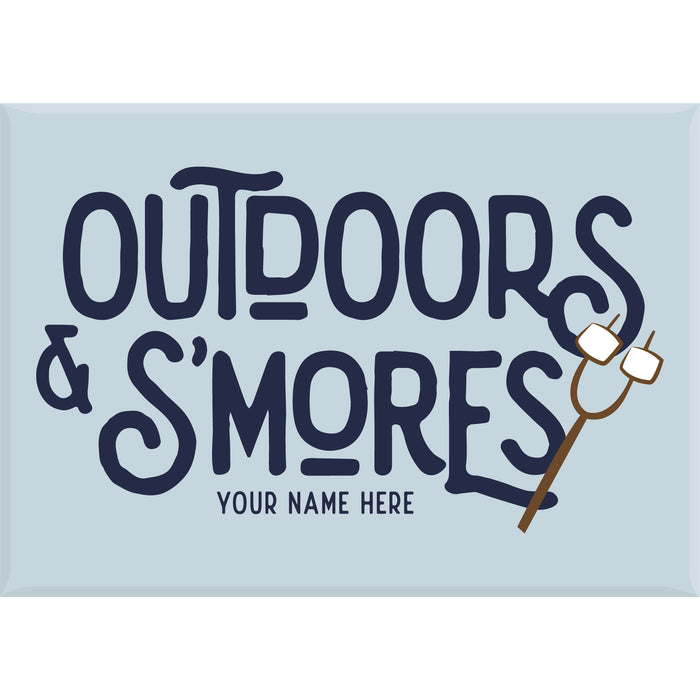 Outdoors and S'mores Magnet