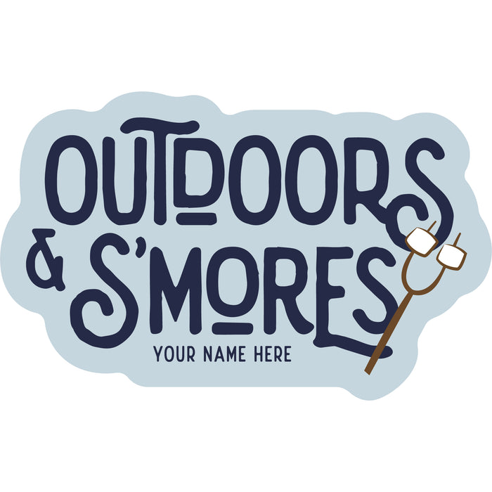 OUTDOORS AND SMORES VINYL STICKER